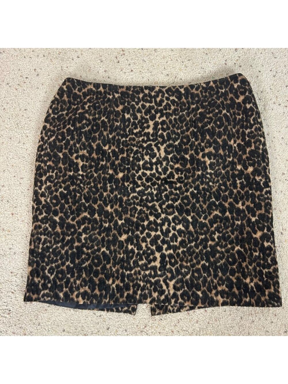 Talbots Animal Print‎ Straight Skirt Fuzzy Wool Blend Fall Size 20W Women's